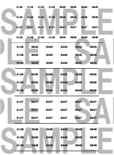 レールクラフト阿波座 神戸市交通局6000形車番インレタ【5】(6145F～6148F)[RCA-IN128]