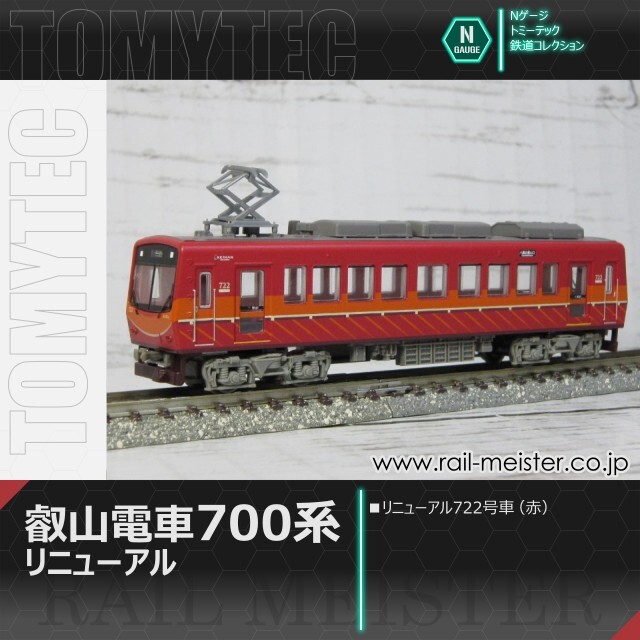 トミーテック 鉄道コレクション 叡山電車700系 リニューアル722号車(赤)