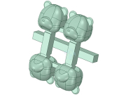 レールクラフト阿波座 381系くろしおパンダシート＆インレタ[RCA-3DP06]