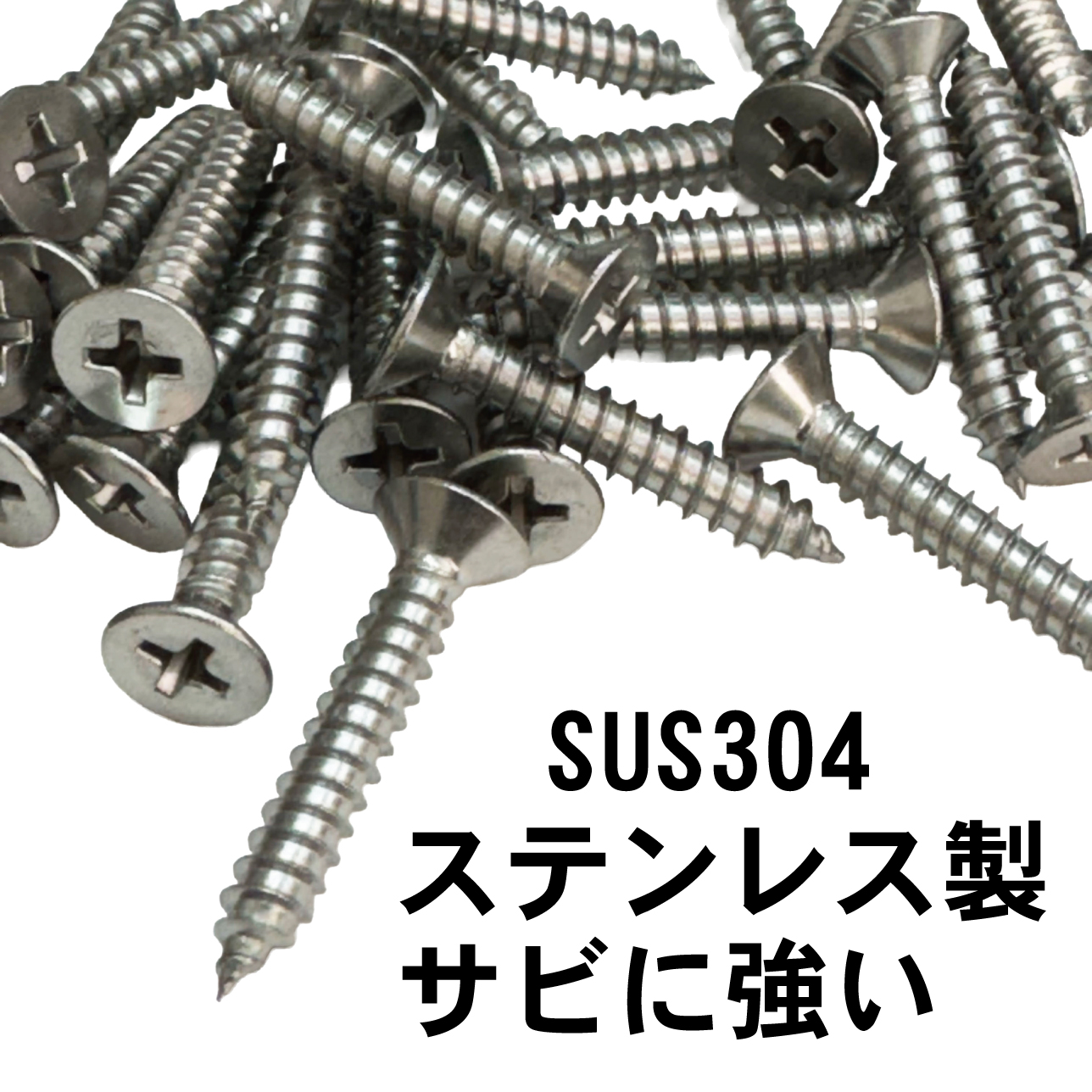木ネジ 25mm SUS304 ステンレス製 皿ネジ ビス プラス