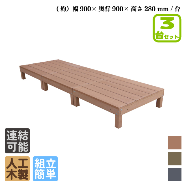 アイウッドデッキ 幅900 X 奥行900 X 高280