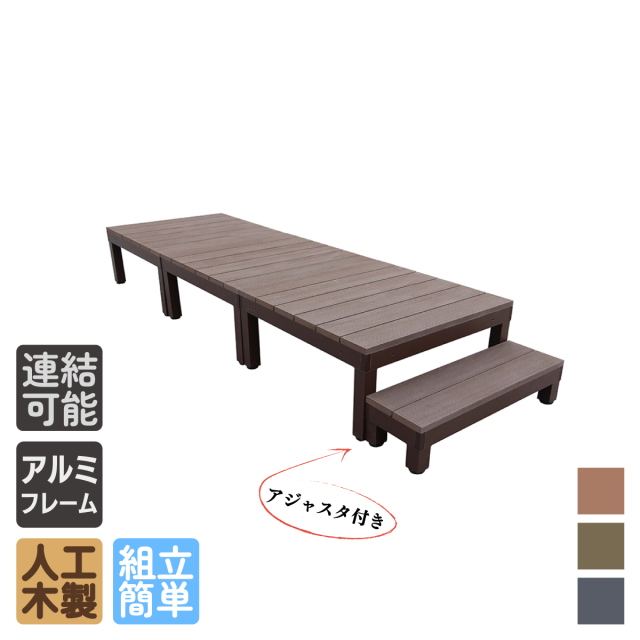 ウッドデッキ ダークブラウン 0.75坪 引取限定