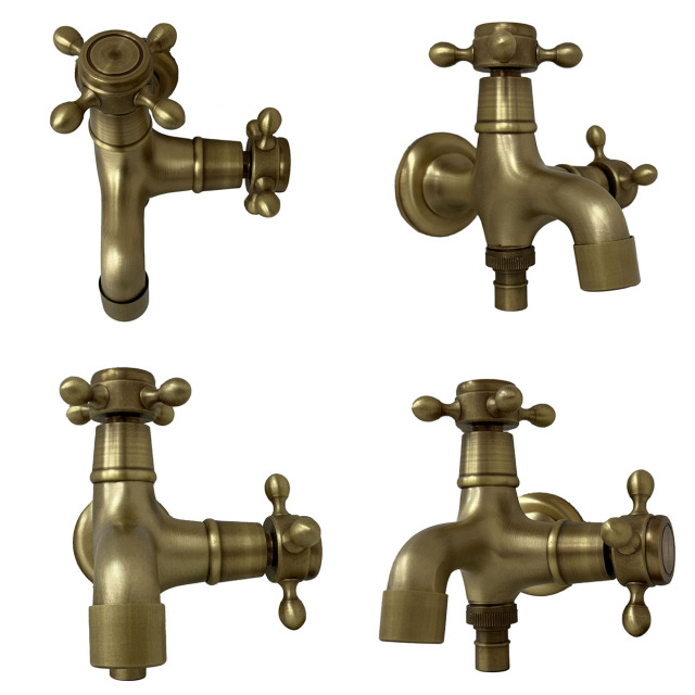 2口タイプ 北欧風レトロデザイン アンティーク調おしゃれ蛇口 おしゃれ蛇口 2口タイプ アンティーク調 北欧風レトロデザイン