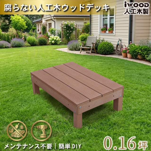 ウッドデッキ60系　人工木製　ナチュラル　[1点]　60A1dN　アイウッドデッキ60系　A60N