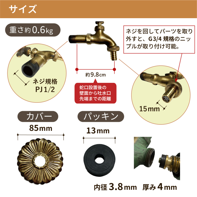 アニマル蛇口 アンティーク風