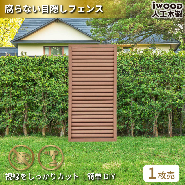 ルーバーラティス　人工木製　H120cm×W60cm　[1枚]　ナチュラル　1260N　i10402　アイウッドルーバーラティス　R1260N