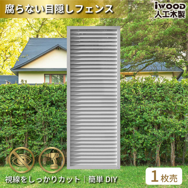 ルーバーラティス　人工木製　H175cm×W60cm　[1枚]　ホワイト　1756W　アイウッドルーバーラティス　R1756W