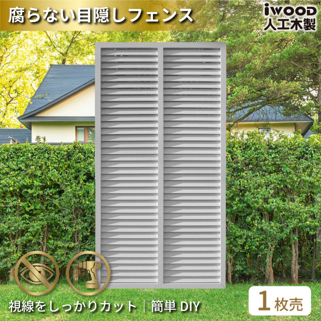ルーバーラティス　人工木製　H175cm×W90cm　[1枚]　ホワイト　1759W　アイウッドルーバーラティス　R1759W