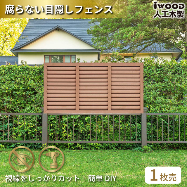 ルーバーラティス　人工木製　H60cm×W120cm　[1枚]　ナチュラル　6012N　アイウッドルーバーラティス　R6012N