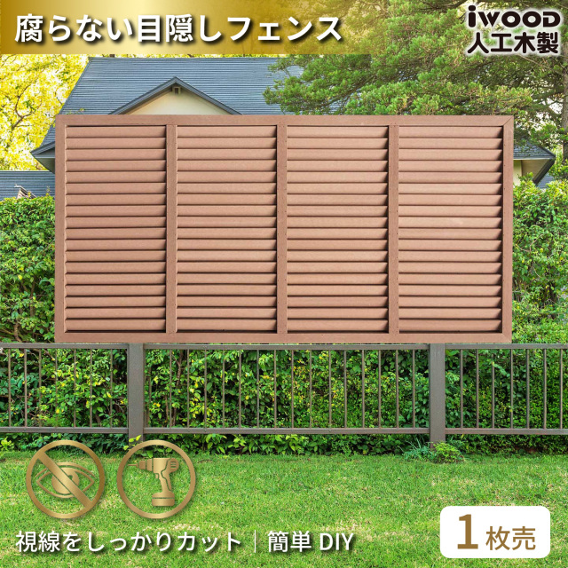 6月18日から発送　ルーバーラティス　人工木製　H90cm×W176cm　[1枚]　ナチュラル　9176N　アイウッドルーバーラティス　R9176N