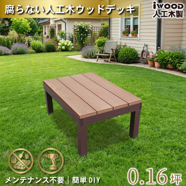 ウッドデッキPLUS60系　人工木+アルミ製　ナチュラル　[1点]　60P1dN　アイウッドデッキPLUS60系　P60N