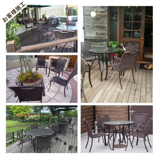 テーブルチェア施工