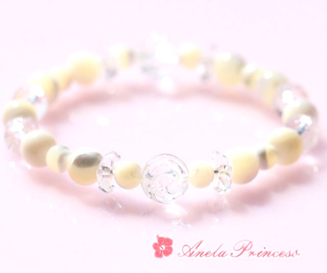 縁結び結婚、薔薇【パール】パワーストーンブレスレット