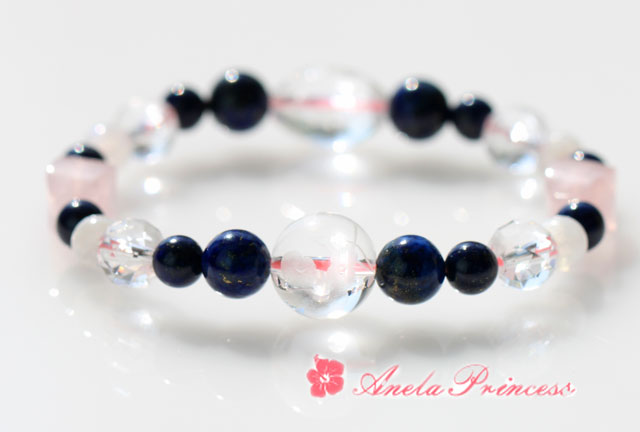 潜在意識を開き幸運を引き寄せる恋愛パワーストーンブレスレット天使水晶入り