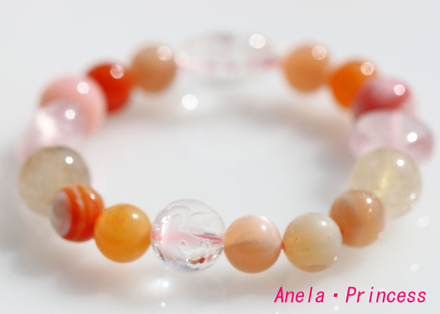 エンジェルパワーストーンブレスレット女性☆（Satomi作）ハッピーな恋愛と結婚を引き寄せ