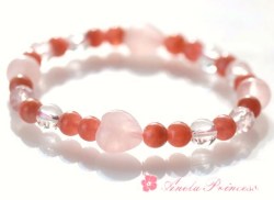 結婚のソウルメイトと出会うインカローズハートパワーストーンブレスレット