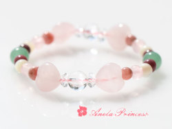 ハッピーな結婚生活天使水晶入り恋愛リボンパワーストーンブレスレット