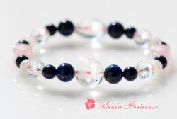 潜在意識を開き幸運を引き寄せる恋愛パワーストーンブレスレット天使水晶入り