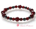 愛の勝利ガーネットとヘマタイトパワーストーンブレスレット