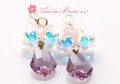 天使スワロフスキーピアス【アメジスト】