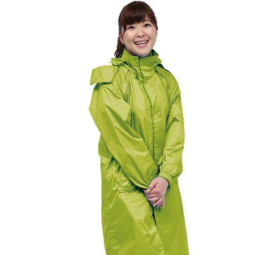 雨先案内人サイクルレインコート フォレストグリーン ｜雨の日の自転車