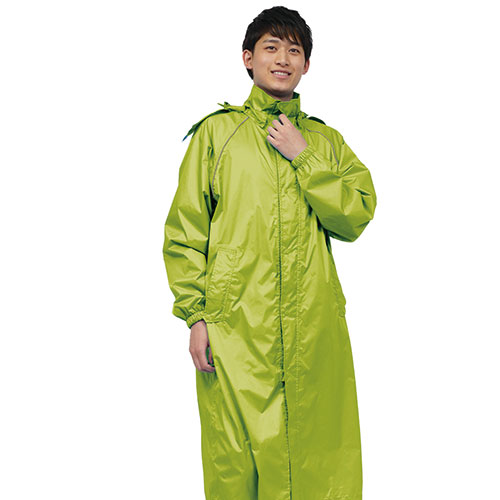 雨先案内人サイクルレインコート フォレストグリーン ｜雨の日の自転車