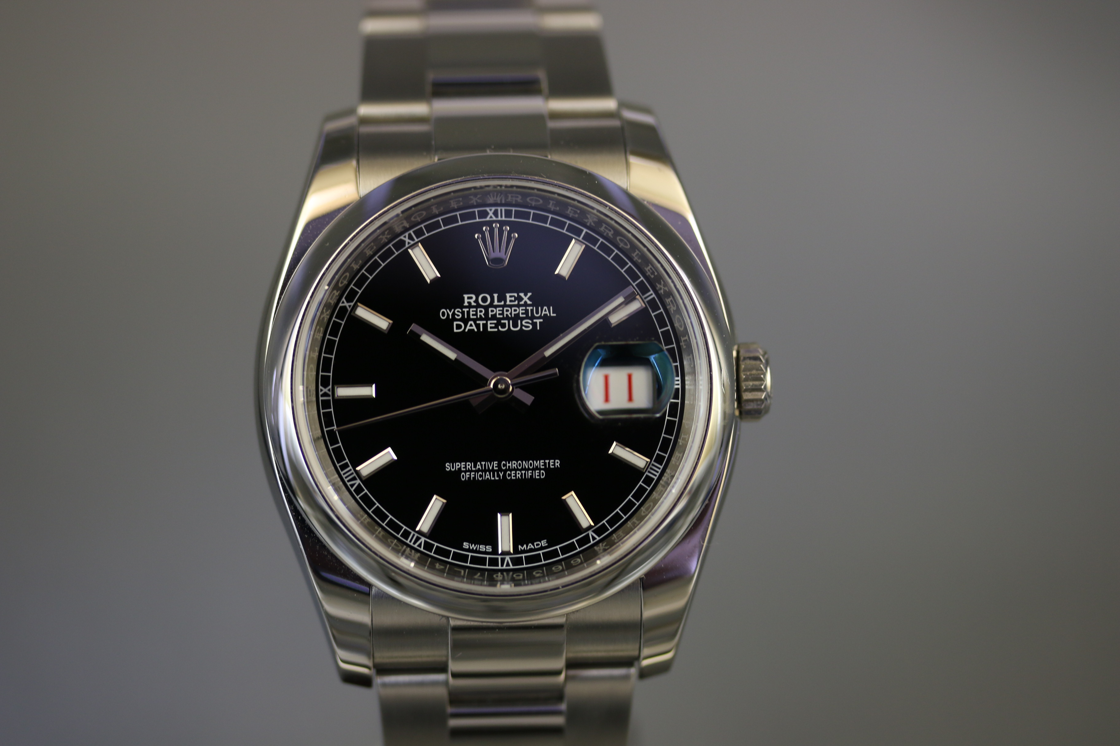 ROLEX ロレックス デイトジャスト 116200 グレー ローマ 3列