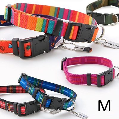 犬 首輪 ラロック ソフトタッチカラー Mサイズ 中型犬用首輪
