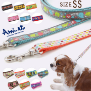 ラロック アミット リボンとテープ素材のリード SSサイズ 超小型犬用リード