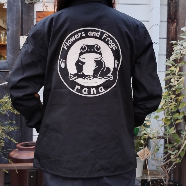 花とカエル雑貨【rana】LOGO コーチジャケット