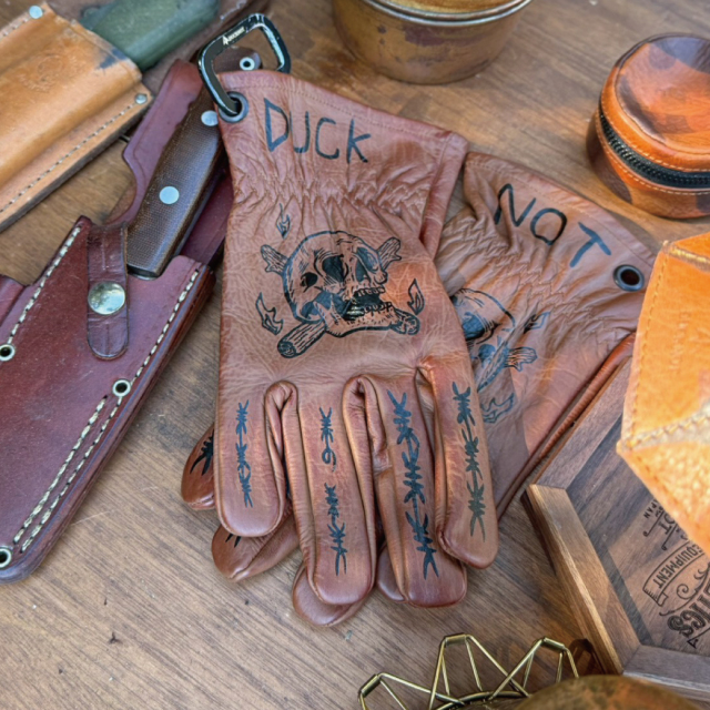 YELLOWGLOVE × DUCKNOT キャンプグローブ レザー 革 手袋