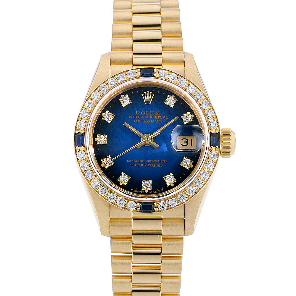 デイトジャスト 10Pダイヤ ベゼルダイヤ/4Pサファイヤ 69088G メイン画像