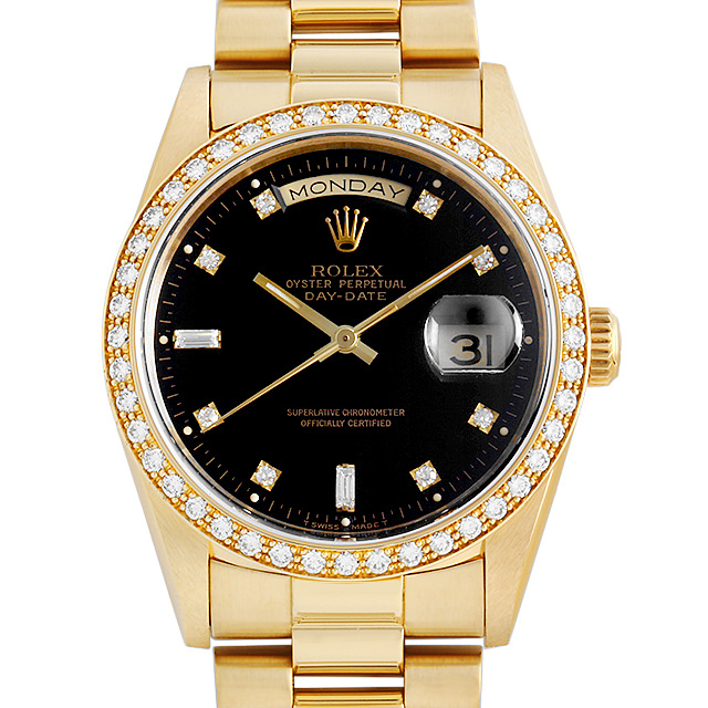 デイデイト ベゼルダイヤ 8Pラウンド/2Pバケットダイヤ 18348A メイン画像