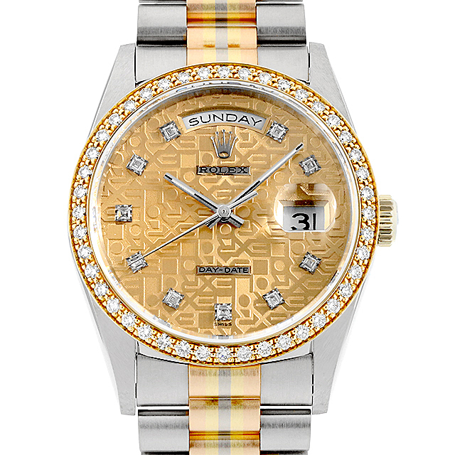 デイデイト ベゼルダイヤ/10Pスクエアダイヤ トリドール 18349G BIC メイン画像