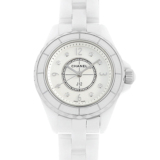 J12 白セラミック 8Pダイヤ H2570 メイン画像