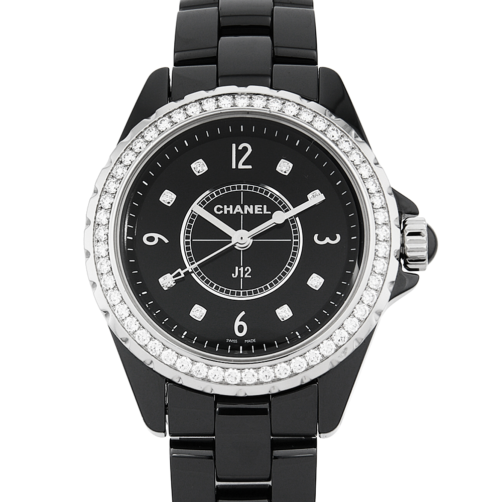 J12 黒セラミック 8Pダイヤ ベゼルダイヤ H3108 メイン画像