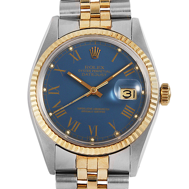 ロレックス デイトジャスト 16013 ブルー/ローマ 59番 中古 メンズ