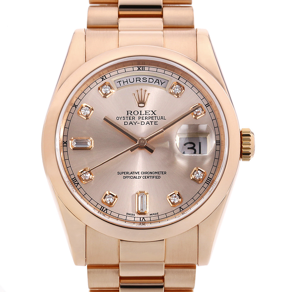 デイデイト 8Pラウンド/2Pバゲットダイヤ 118205A メイン画像