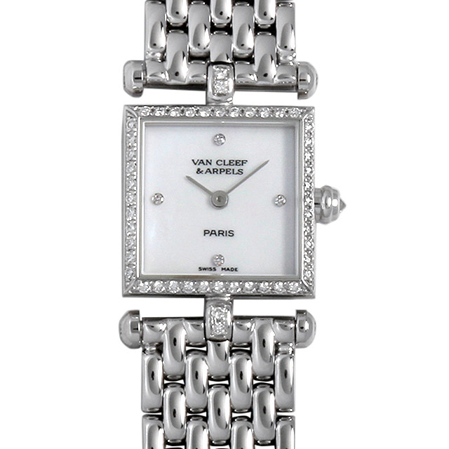 ヴァンクリーフ＆アーペル クラシック カレ ベゼルダイヤ 322942B1 中古 レディース