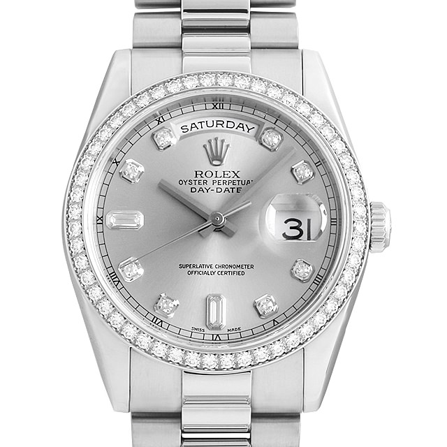 デイデイト ベゼルダイヤ 8Pラウンド/2Pバケットダイヤ 118346A メイン画像