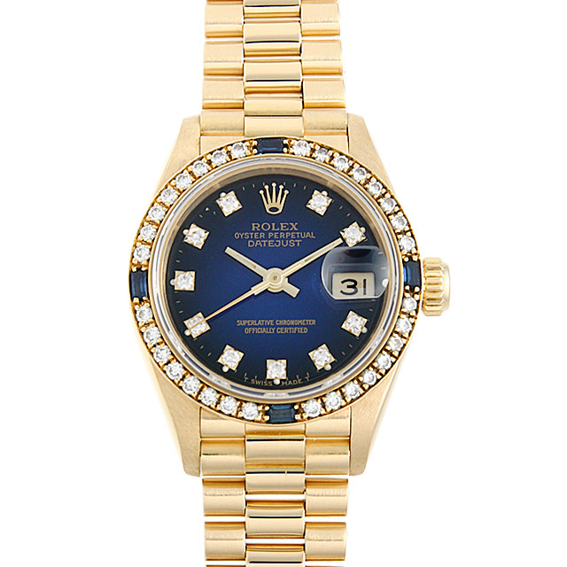 デイトジャスト 10Pダイヤ ベゼルダイヤ/4Pサファイヤ 69088G メイン画像