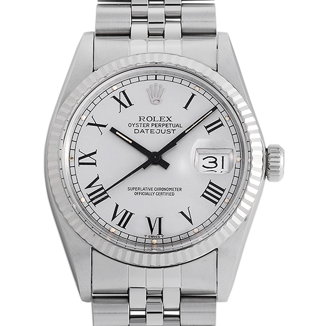 ロレックス デイトジャスト 16014 グレー/ローマ バックリーダイヤル 85番 中古 メンズ