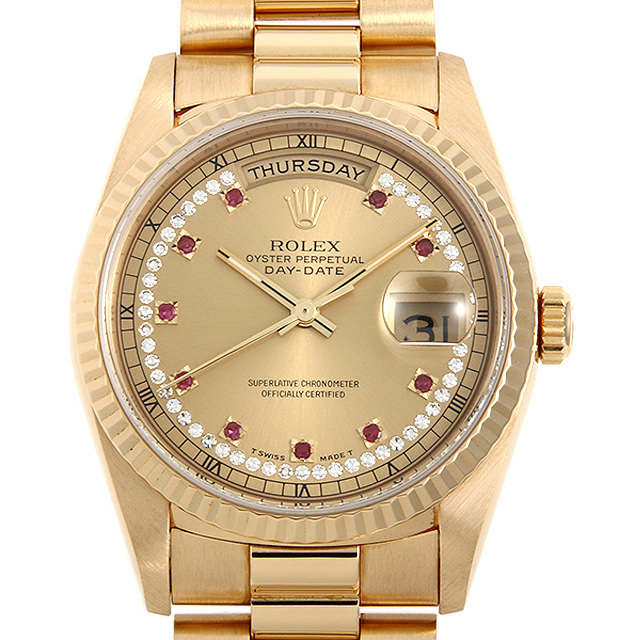 デイデイト サークルダイヤ 10Pルビー 18238LR メイン画像