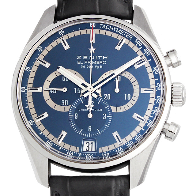 ゼニス エルプリメロ 36000VpH シャルルべルモ トリビュート 世界限定1975本 03.2041.400/51.C496 中古 メンズ