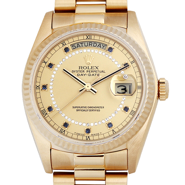 デイデイト 10Pサファイア サークルダイヤ 18038LS メイン画像