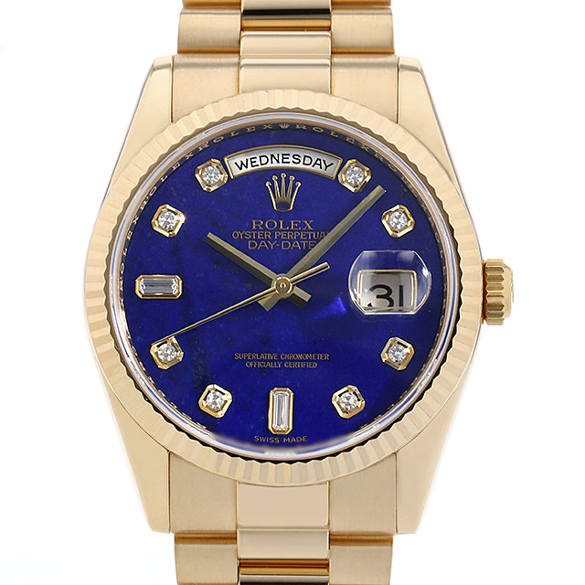 デイデイト 8Pラウンド/2Pバゲットダイヤ 118238A メイン画像