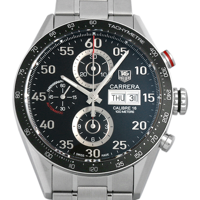 タグホイヤー カレラ 100M キャリバー16 デイデイト クロノグラフ CV2A1R.BA0796 中古 メンズ