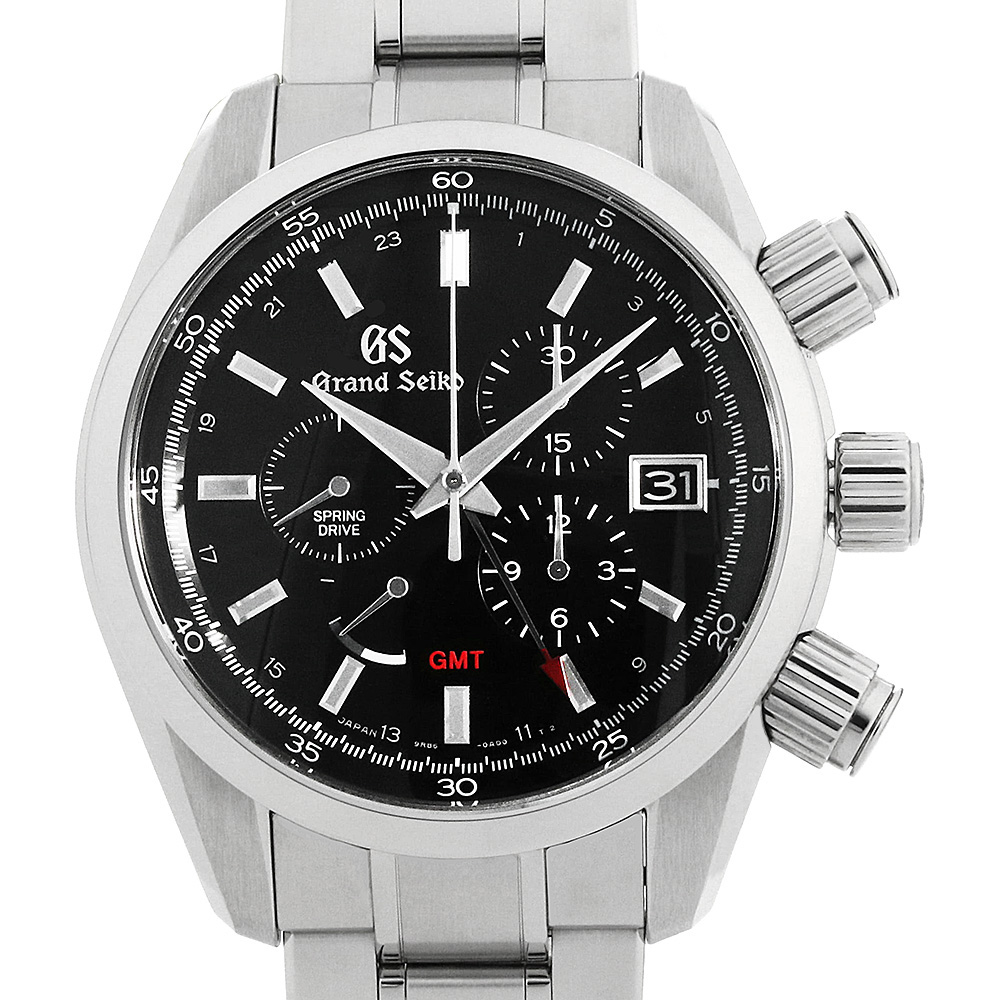 グランドセイコー スプリングドライブ クロノグラフGMT マスターショップ限定 SBGC203 中古 メンズ