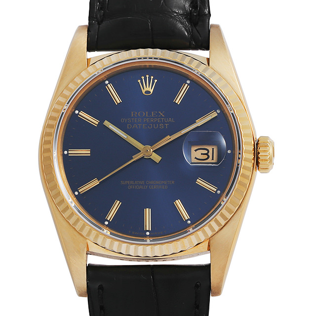 ロレックス デイトジャスト 16018 ブルー/バー 85番 中古 メンズ