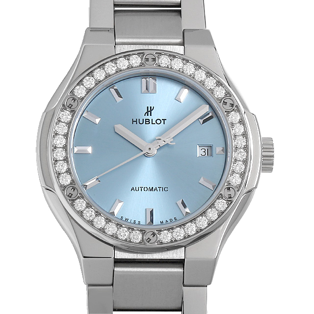 クラシックフュージョン チタニウム ライトブルー ダイヤモンド ブレスレット 585.NX.891L.NX.1204 メイン画像